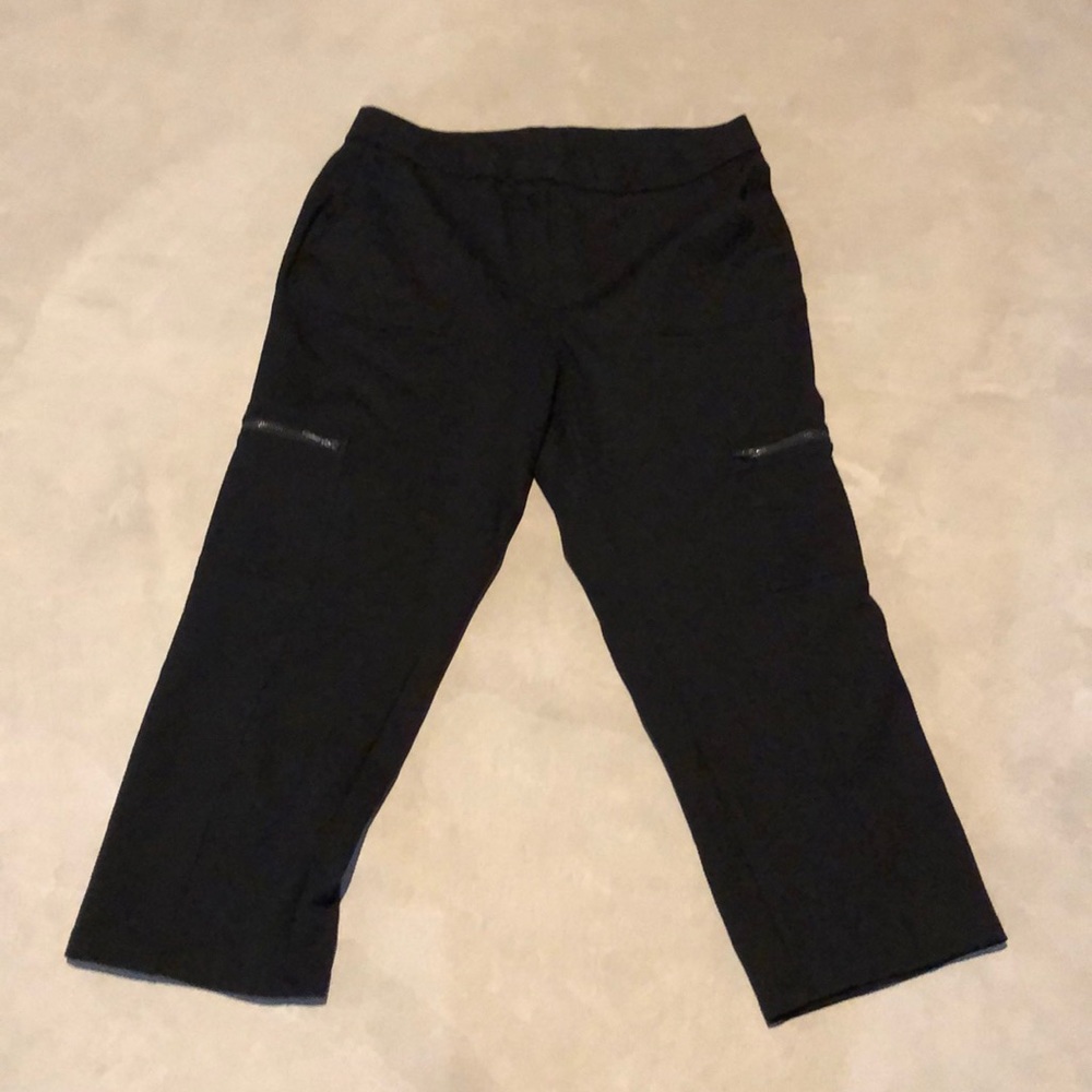 Susan Graver Ankle Pants with Zipper Details